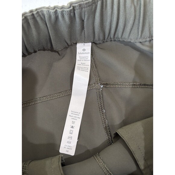 Lululemon Women On the Fly Olive Green Pants 4 Pull On Comfort Travel Weekend - Picture 11 of 13